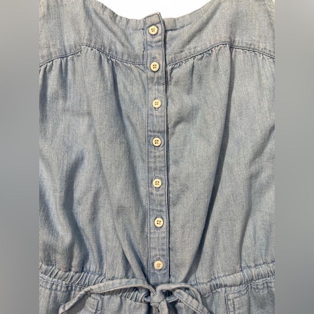 Old Navy Light Wash Denim Jumpsuit Wide Leg Size Small - Picture 3 of 6